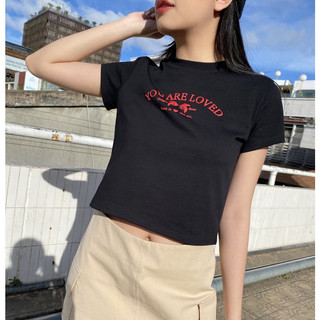 Áo Thun Croptop In Hình Thiên Thần - Angel Croptop - Gingerbear - Freesize