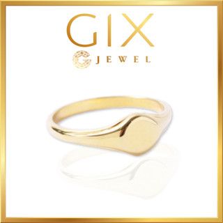 Nhẫn signet ring bạc 925 mạ vàng đẹp Gix Jewel N101