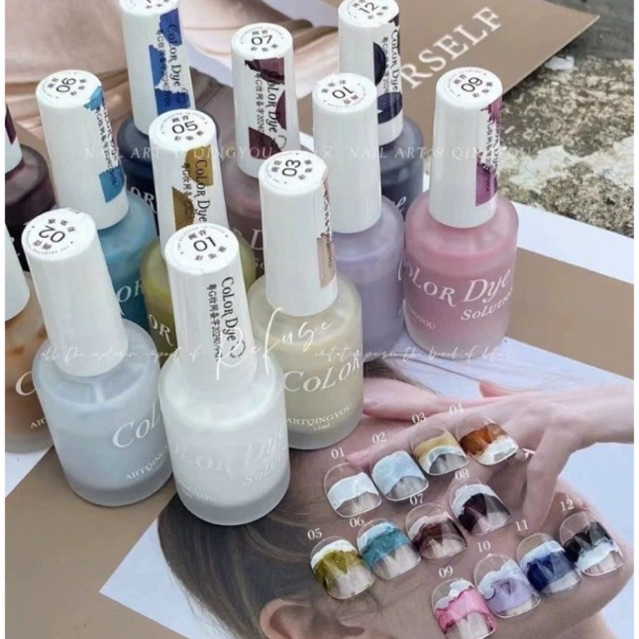 Set cồn loang sữa QINGYOU 12 chai tông trầm