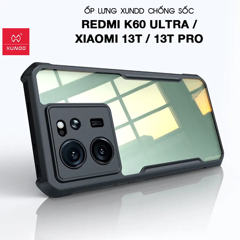 Ốp lưng XUNDD Redmi K60 Ultra / Xiaomi 13T / 13T Pro - Chống shock, Mặt lưng trong, Viền TPU
