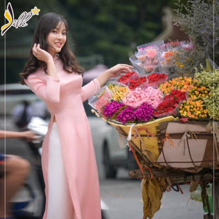 Lụa may áo dài - SILK – Satin màu hồng phấn – ST06 KR