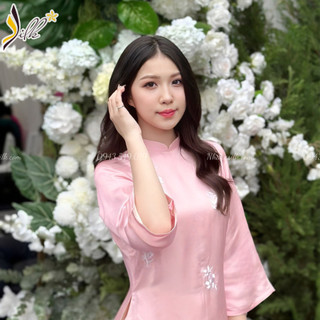 Lụa may áo dài - SILK – Satin màu hồng phấn – ST06 KR