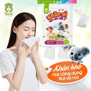 Khăn khô vệ sinh đa năng Mipbi cho bé gia đình khăn lau nhúng nước