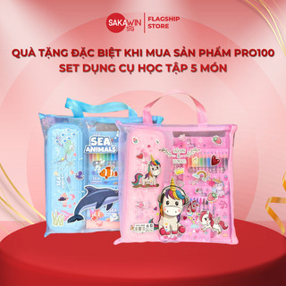 Set quà tặng 5 dụng cụ học tập hoạt hình cho bé Văn phòng phẩm
