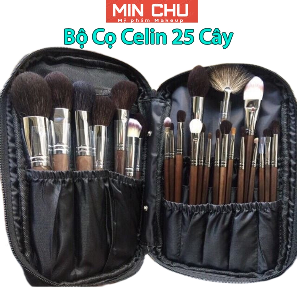Bộ cọ trang điểm Celin 25 cây Lông thú cao cấpm Celin 25 cây Lông thú cao cấp