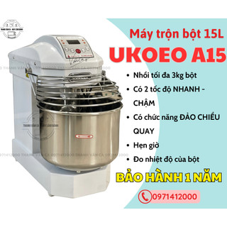 Máy trộn bột UKOEO A15 dung tích 15L, 2 tốc độ, có hẹn giờ