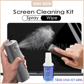 [Hỏa Tốc_Tặng Chai Nước Xịt 60ml] Bình Xịt Vệ Sinh Làm Sạch Màn Hình Laptop - Điện Thoại 2-in-1