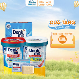 Bột giặt tẩy trắng quần áo Denkmit Oxi Power, Giấy Giặt Tẩy Trắng Denkmit Chuyên Dùng Cho Máy Giặt Hàng Nội Địa Đức