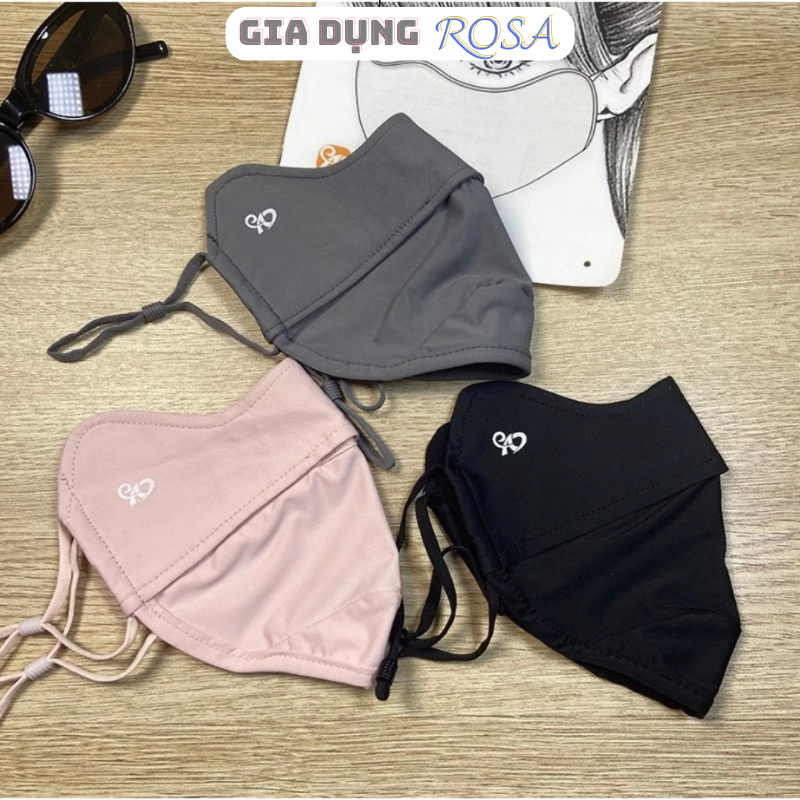 Khẩu trang chống nắng chống tia UV - Khẩu trang chống nắng có logo, chất thun mát lạnh siêu mềm mịn 