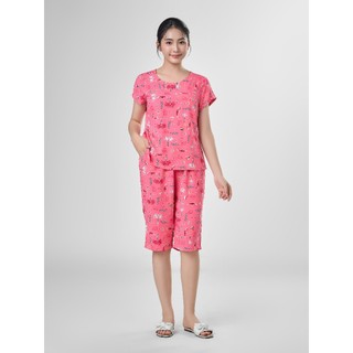Bộ Mặc Nhà Nữ WINNY Kiểu Cộc Tay Quần Ngố Chất Lanh Mềm 2MNLA24029N