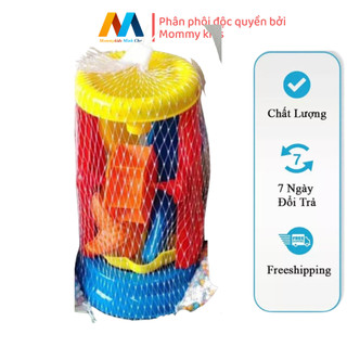Đồ chơi xúc cát nhiều chi tiết kèm xô, và dụng cụ đồ chơi đi biển cho bé trai, bé gái