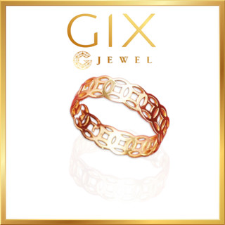 Nhẫn bạc nữ đẹp mạ vàng kim tiền Gix Jewel SPGN37