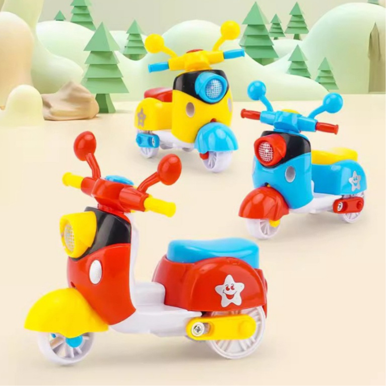 🏍 Xe Mô Tô Chạy Bánh Đà Quán Tính/ Mô Hình Xe Mô Tô Mini Bằng Nhựa Dễ Thương Cho Bé Không Cần Dùng P