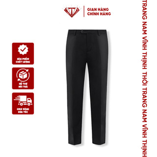 Quần Âu Nam Vĩnh Thịnh 8234 - Quần Tây Nam Trung Niên Màu Đen Lịch Lãm Chất Vải Bố Không Xù Không Nhăn