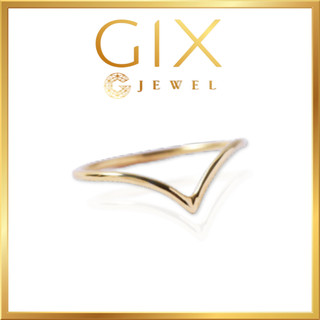Nhẫn trơn mặt chữ V sang trọng Gix Jewel SPGN105