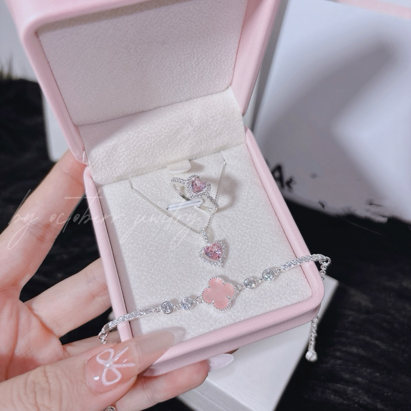 Tổng hợp các set trang sức xinh xắn chất liệu bạc cao cấp by October jewelry [ kèm hộp như ảnh ]
