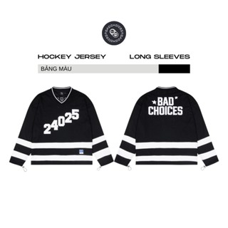 Bad Choices | Áo thể thao 24025 HOCKEY JERSEY tay dài có dây rút form Unisex