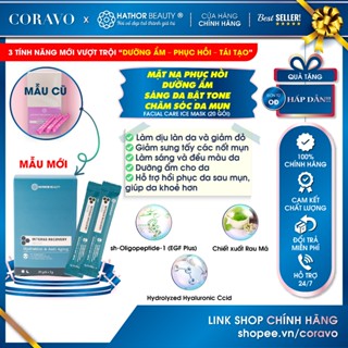 Mặt Nạ Hathor Beauty Phục Hồi Dưỡng Ẩm Sáng Bật Tone Chăm Sóc Da Mụn INTENSE RECOVERY MASK 20 gói - Coravo