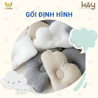 Gối dành cho bé sơ sinh giúp định hình vòng đầu hình dáng đáng yêu LOLBABY Hàn Quốc