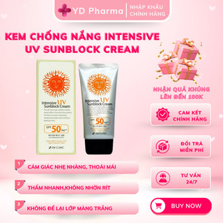  Kem Chống Nắng Intensive UV Sunblock Cream SPF50+ PA+++  Nhập Khẩu Hàn Quốc| YD Pharma