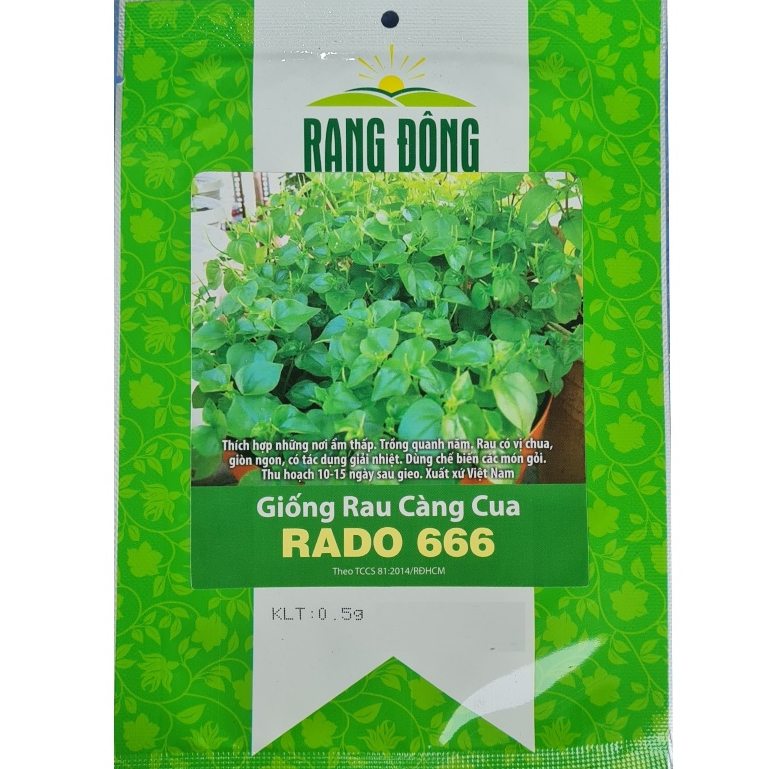 Hạt Giống Rau Càng Cua (0.5g)