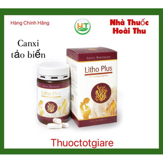 Litho Plus - Viên uống bổ sung Canxi hữu cơ từ tảo biển đỏ ( Nhập khẩu Đức - Lọ 30 viên )
