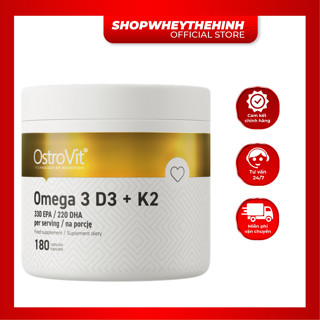  OSTROVIT OMEGA-3 & VITAMIN D3 K2  MK7  - HỖ TRỢ XƯƠNG KHỚP SỨC KHỎE HỆ MIỄN DỊCH Omega3   90 VIÊN  