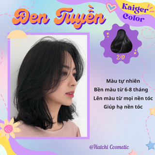 Thuốc Nhuộm Tóc Màu ĐEN TUYỀN Không Tẩy | Kaiger Colour