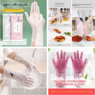 [FREESHIP] HỘP 30 BAO TAY GĂNG TAY RỬA CHÉN, RỬA BÁT SILICONE ĐA NĂNG MẪU MỚI 2023