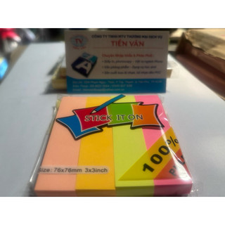 Giấy note 4 màu Dạ Quang