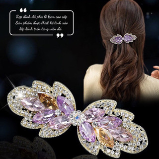 Kẹp tóc mái mini 6cm đính đá pha lê thời trang sang trọng cho nữ