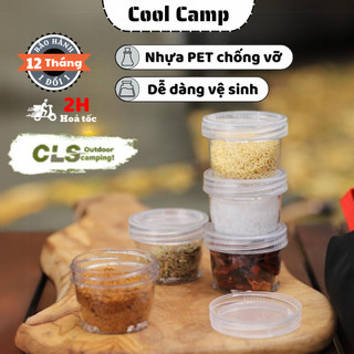 Bộ Hũ Đựng Gia Vị Dã Ngoại Gấp Gọn 5 Món Chính Hãng CLS, Hộp Đựng Gia Vị Nhựa PET An Toàn Vệ Sinh