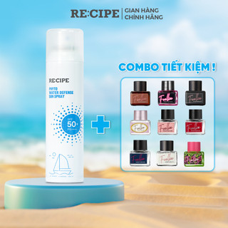  Combo Xịt Chống Nắng Recipe 180ml + Nước Hoa Vùng Kín Nữ Foellie Thơm Lâu tới 48H 5ml