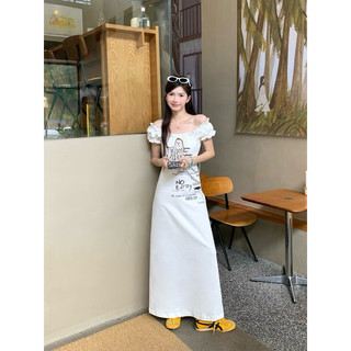[ Order ] Váy Dáng Dài In Hình Nấm Thời Trang Nữ 2024