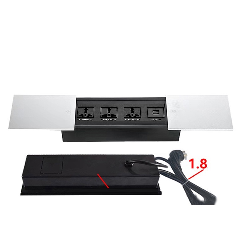 HỘP ĐIỆN ÂM BÀN, ÂM SÀN TRƯỢT MỞ TRƯỢT ĐÓNG BẢO VỆ TRẺ EM CHẤT LIỆU HỢP KIM NHÔM SANG TRỌNG [dungcuthomoc24h]