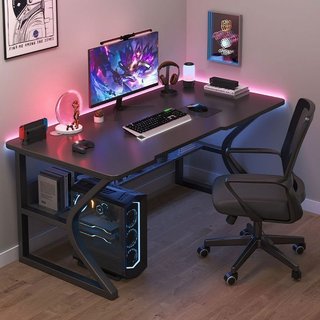  Bàn Gaming làm việc học tập chữ K uốn cong Bàn để máy tính chân sắt sơn tĩnh điện Mặt gỗ công nghiệp MDF phủ melamin 