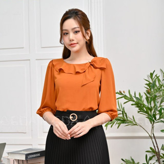 Áo sơ mi công sở nữ cao cấp GDA COLLECTION chất cát lụa mềm mịn, tôn da, nhẹ mát, co dãn nhẹ. mặc đi chơi, đi làm