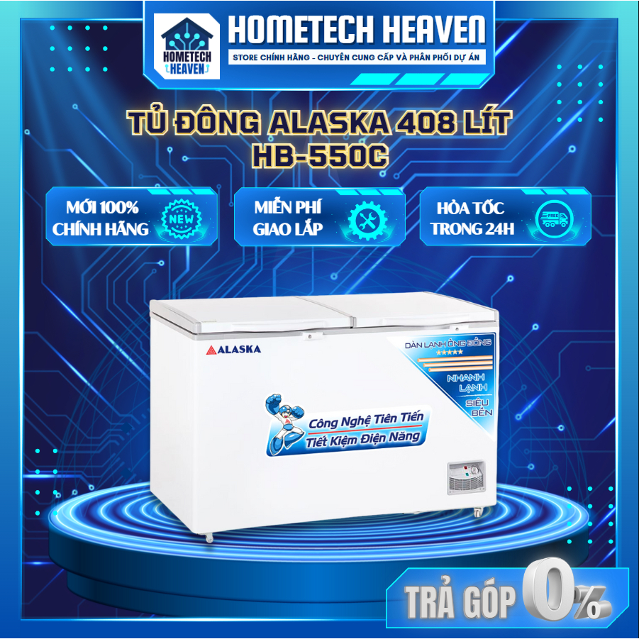 ☑️ HB-550C - Tủ Đông Alaska 408 Lít HB-550C/ Sanaky VH-6699HY3 - Hàng Chính Hãng