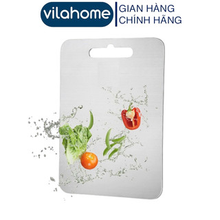 Thớt Inox VilaHome, Thớt Nhà Bếp Đa Năng Chống Gỉ Chống Ẩm Mốc Không Mùi, Có Lỗ Treo Tiện Lợi