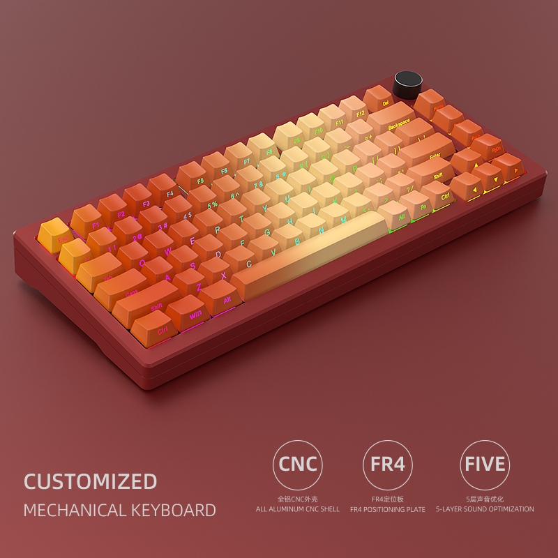 Bàn phím cơ Silent Atas AL75 V2 Khung nhôm CNC 3 mode kết nối - Led RGB - Pin sạc 4000 mah - Mạch xuôi | BigBuy360 - bigbuy360.vn