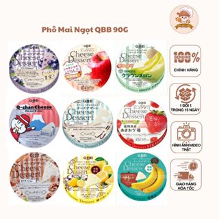 Phô mai ngọt QBB mix vị vani/dưa lưới/chuối/nho xanh/việt quất/trái cây nội địa nhật 90G