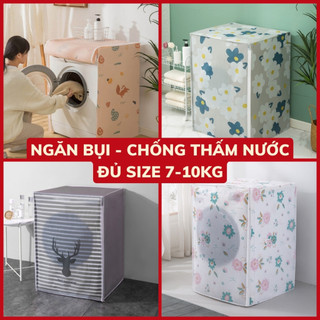 Bọc Máy Giặt Cửa Ngang Cửa Trên, Áo Trùm Máy Giặt Che Phủ Chống Bụi, Chống Nước Đủ Size 7-15kg - Min House