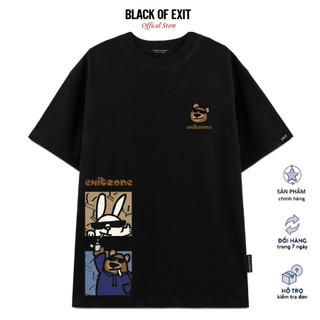 Áo thun SSmoking unisex BLACK OF EXIT phông tay lỡ nam nữ form rộng Local Brand