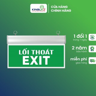 Đèn Exit 2 mặt chỉ hướng, chỉ dẫn thoát hiểm Mica King Led cao cấp, an toàn PCCC, EXM Series