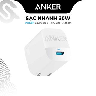 Sạc ANKER 313 GEN 2 30W 1 cổng USB-C PiQ 3.0 tích hợp PD/PPS - A2639