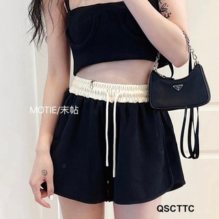 Quần Short Cạp Trắng Túi Chéo