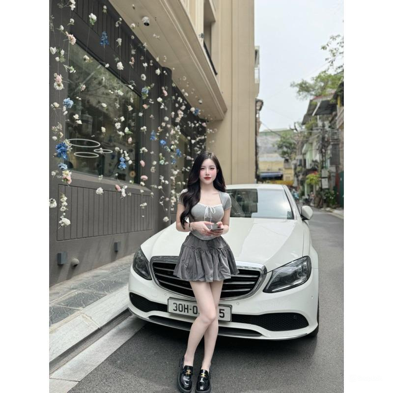 Set đồ nữ áo thun zip tay ngắn ren ngực kèm chân váy nơ Cama Clothes, đồ bộ nữ ba màu phong cách nhẹ nhàng HCOM2459 | BigBuy360 - bigbuy360.vn