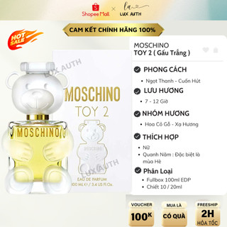 Nước Hoa Nữ Moschino Toy 2 Gấu Trắng - Chuẩn Auth - Ngọt Thanh, Cuốn Hút - NH033
