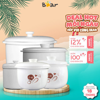 Nắp sứ và lõi thố sứ của nồi bear 0.5l,0.8l,1l, 1.6l - phụ kiện thay thế, dự phòng cho nồi nấu chậm