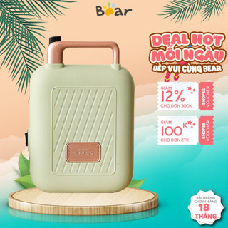 Máy kẹp nướng bánh mì sanwich Bear DBC-C06M1, 600W, Làm bánh waffle, khay chống dính, BH 18 tháng